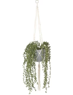 Discount ❤️ Cooper & Co Artificial Pearl Hanging Potted Plant 90cm In Green 🔥