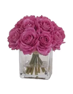Outlet 🤩 Vicky Yao Real Touch Luxury Artificial Purple Rose Arrangement ⭐