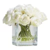 Outlet 🎉 Vicky Yao Real Touch Faux Silk White Rose Arrangement 🎉