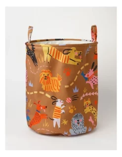 Cheap 😀 Sophie Beer Playful Pets Laundry Basket 45x38cm In Brown 💯