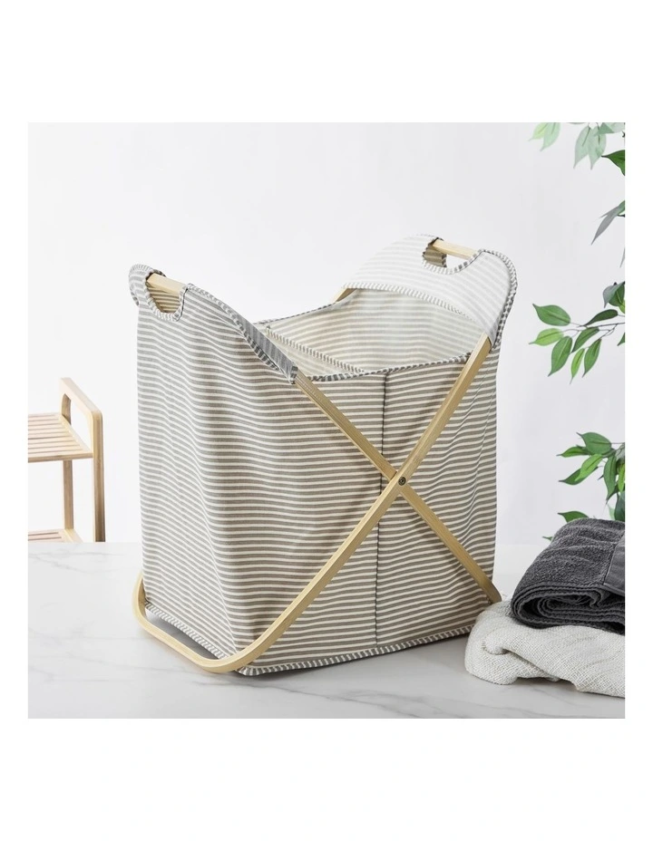 Flash Sale π Cooper & Co Laundry Foldable Hamper Basket With Handles In Grey 𧨠- Image 2