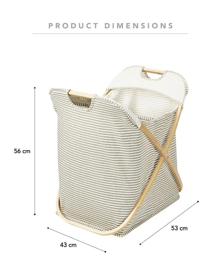 Flash Sale π Cooper & Co Laundry Foldable Hamper Basket With Handles In Grey 𧨠- Image 3