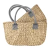 Best reviews of 🌟 Robert Gordon Harvest Baskets Rectangle Water Hyacinth Baskets Set Of 2 Grey 🎉