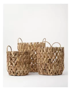Best deal ๐ Australian House & Garden Kahlin Water Hyacinth Baskets Set Of 3 In Natural ๐