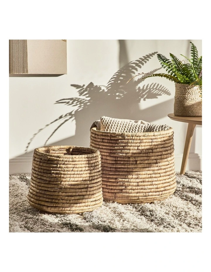 Outlet π Cooper & Co Round Water Hyacinth Baskets Set Of 2 In Natural π― - Image 2