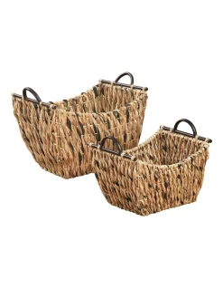 Buy 💯 Cooper & Co Panama Baskets Set Of 2 In Natural 🔥