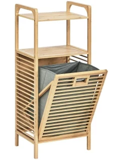 Best deal โจ Cooper & Co Laundry Bamboo Storage Rack With Basket In Natural ๐งจ