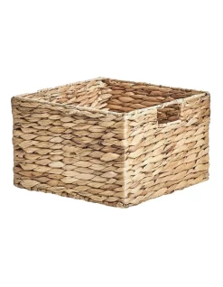 Cheapest 💯 Cooper & Co Havana Square Tapered Water Hyacinth Basket In Natural 🔥