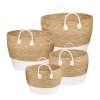 Cheap ???? Living Today Cotton Rope Stripe Carry Handles Storage Baskets 4 Piece ????