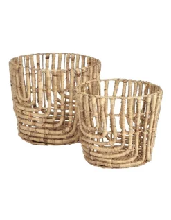 Wholesale โญ Cooper & Co Pot Of Gold Baskets Set Of 2 In Natural โค๏ธ