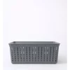 Hot Sale 🎉 Store Rattan Look Large Basket 41x37x16cm In Grey 😀