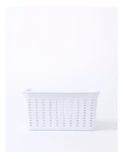 Hot Sale 🤩 Store Rattan Look Small Basket 27x19x13cm In White 🌟