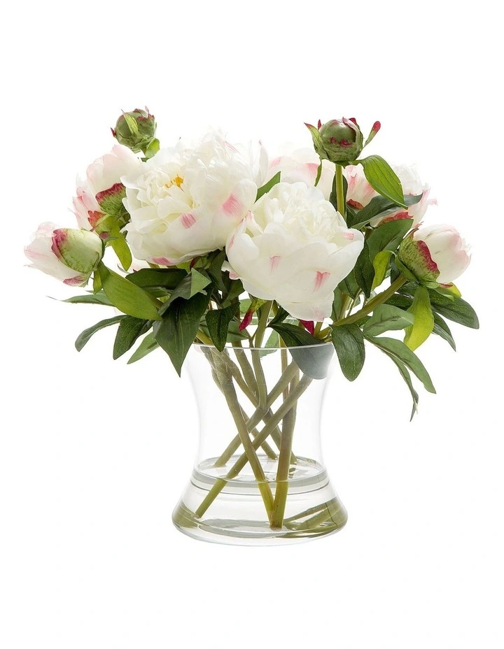 Hot Sale π Florabelle Peony In Water In Glass Vase In White π